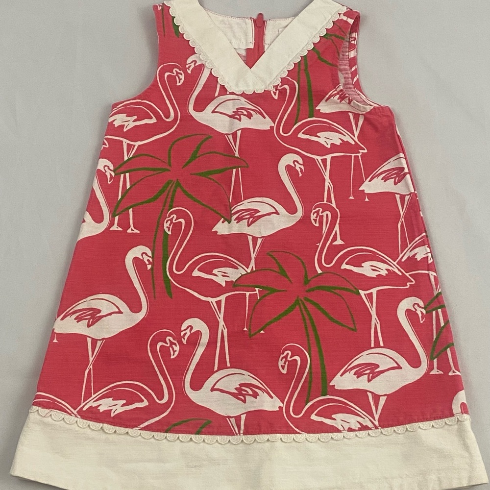 Gymboree Coral Flamingo Shift Dress Size 4